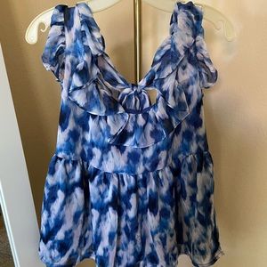 BR tie back ruffle blouse MP